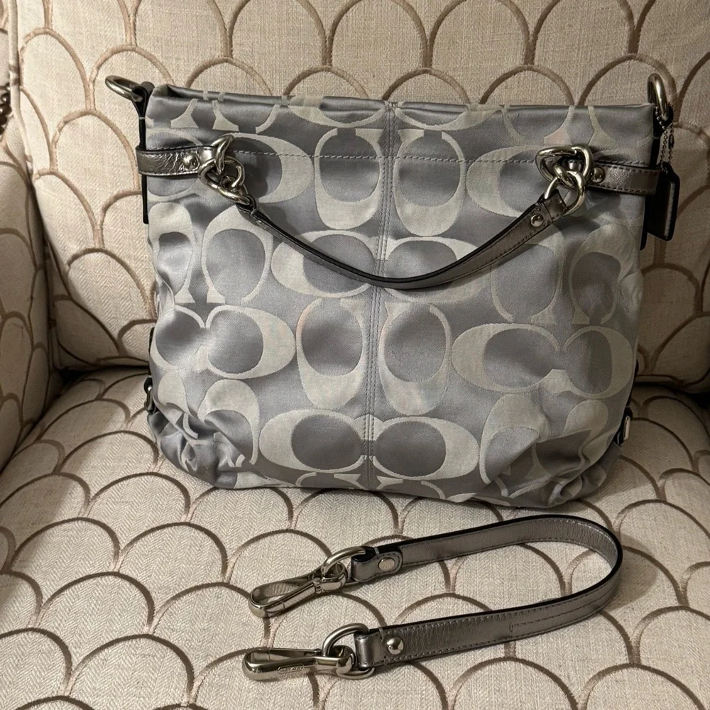 Coach Brooke Sateen Signature Shoulder Bag L1176- F17183 - Picture 8 of 16